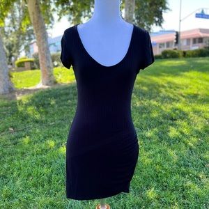 May Pink Mini Dress Black